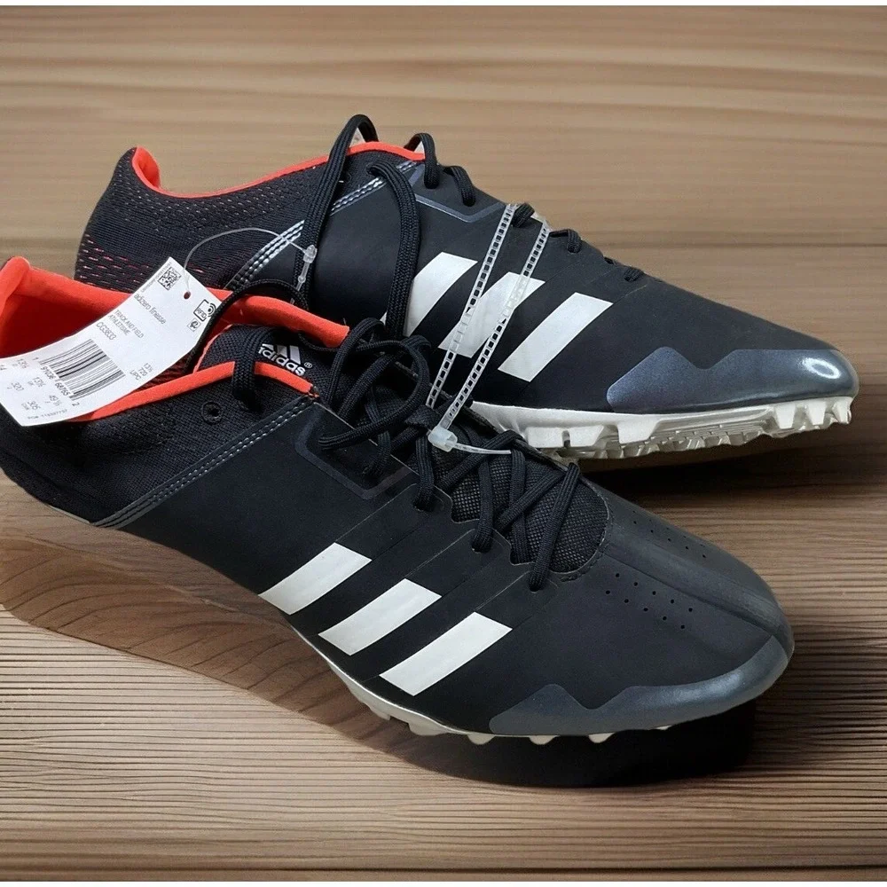 Adidas Track Field Mens 14 Adizero Finesse Shoes CG3833 Black Orange NWT